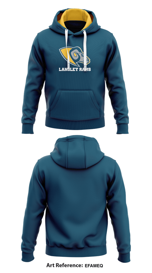 Langley rams Store 1  Core Men's Hooded Performance Sweatshirt - eFaMeq