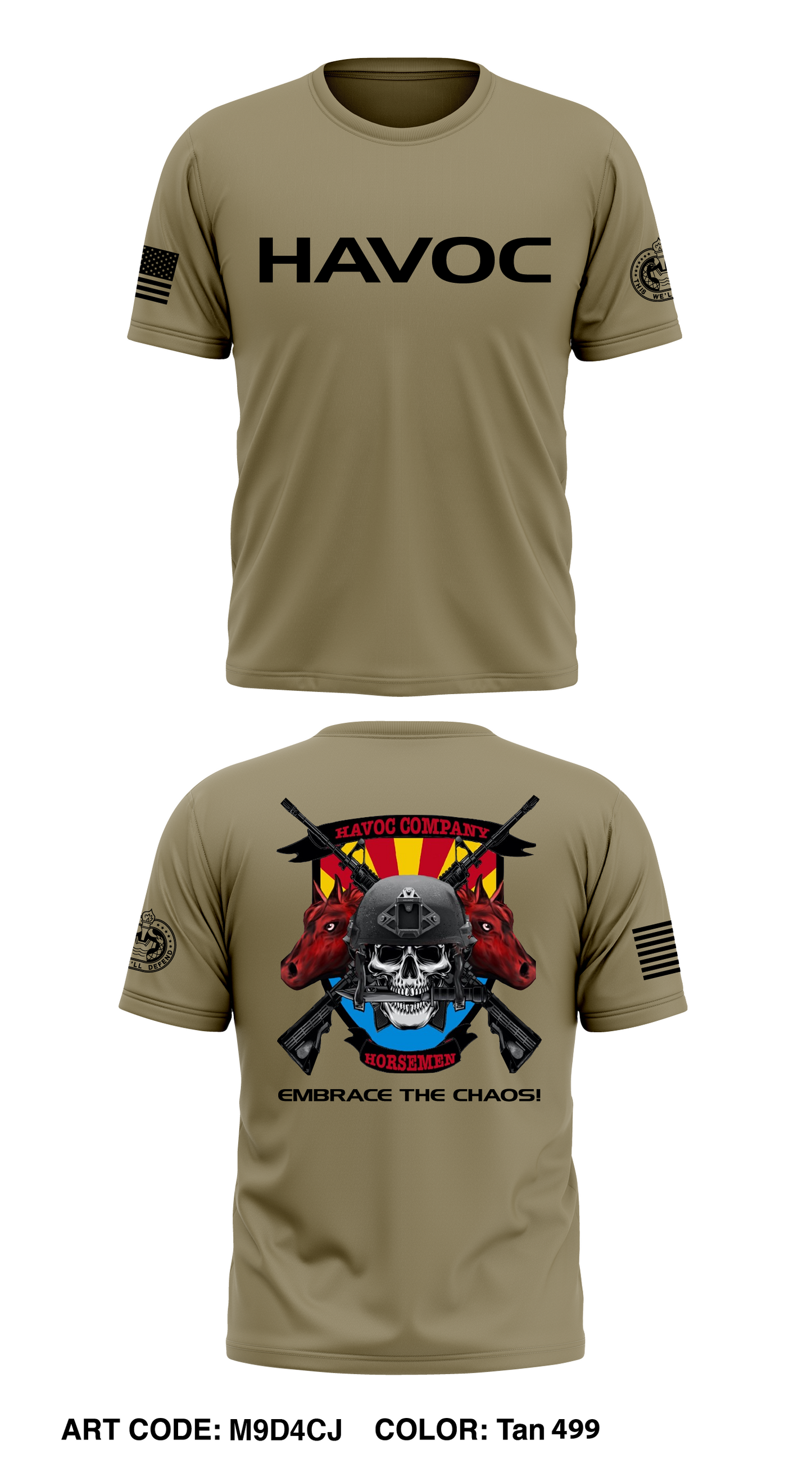 Havoc Co, 111th MI BDE Core Men's SS Performance Tee - M9D4CJ