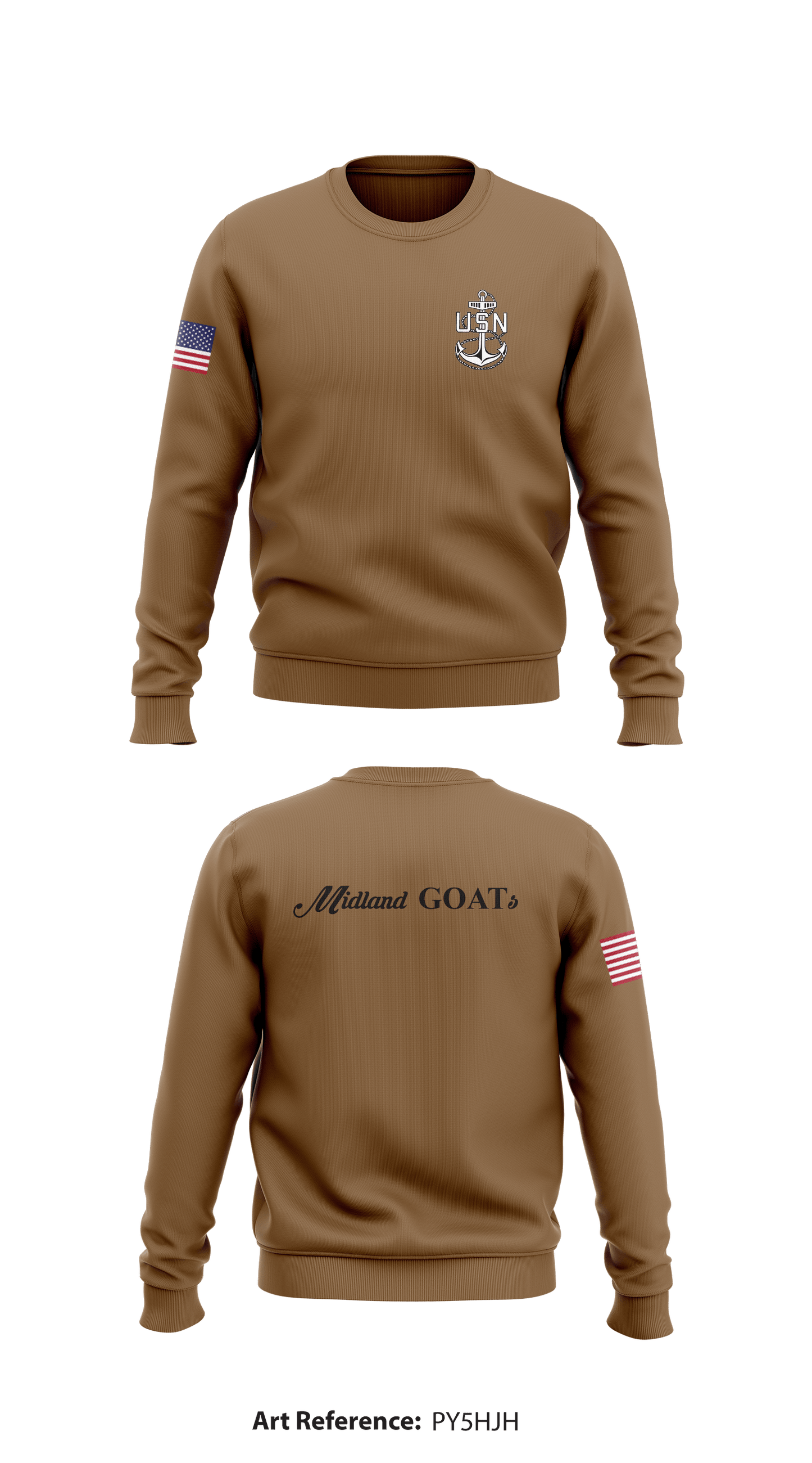 Midland GOATs Store 1 Core Men's Crewneck Performance Sweatshirt - pY5Hjh