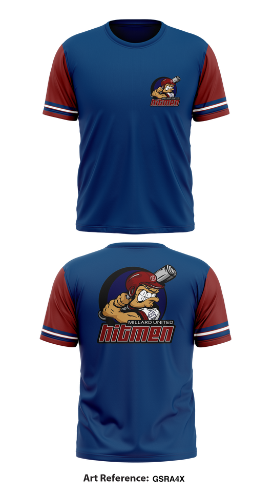 Millard United Hitmen Store 1 Core Men's SS Performance Tee - gsra4X