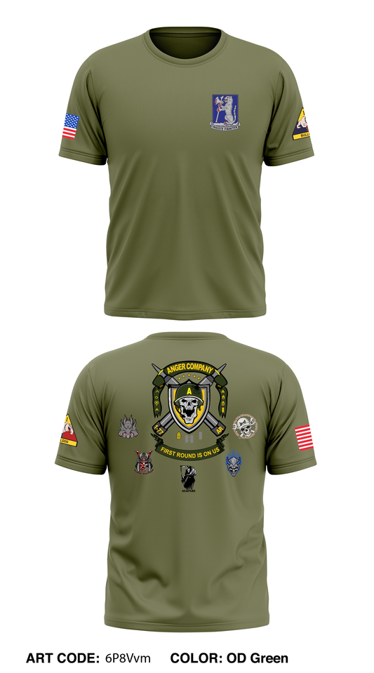 Anger Co, 1-77 AR Core Men's SS Performance Tee - 6P8Vvm