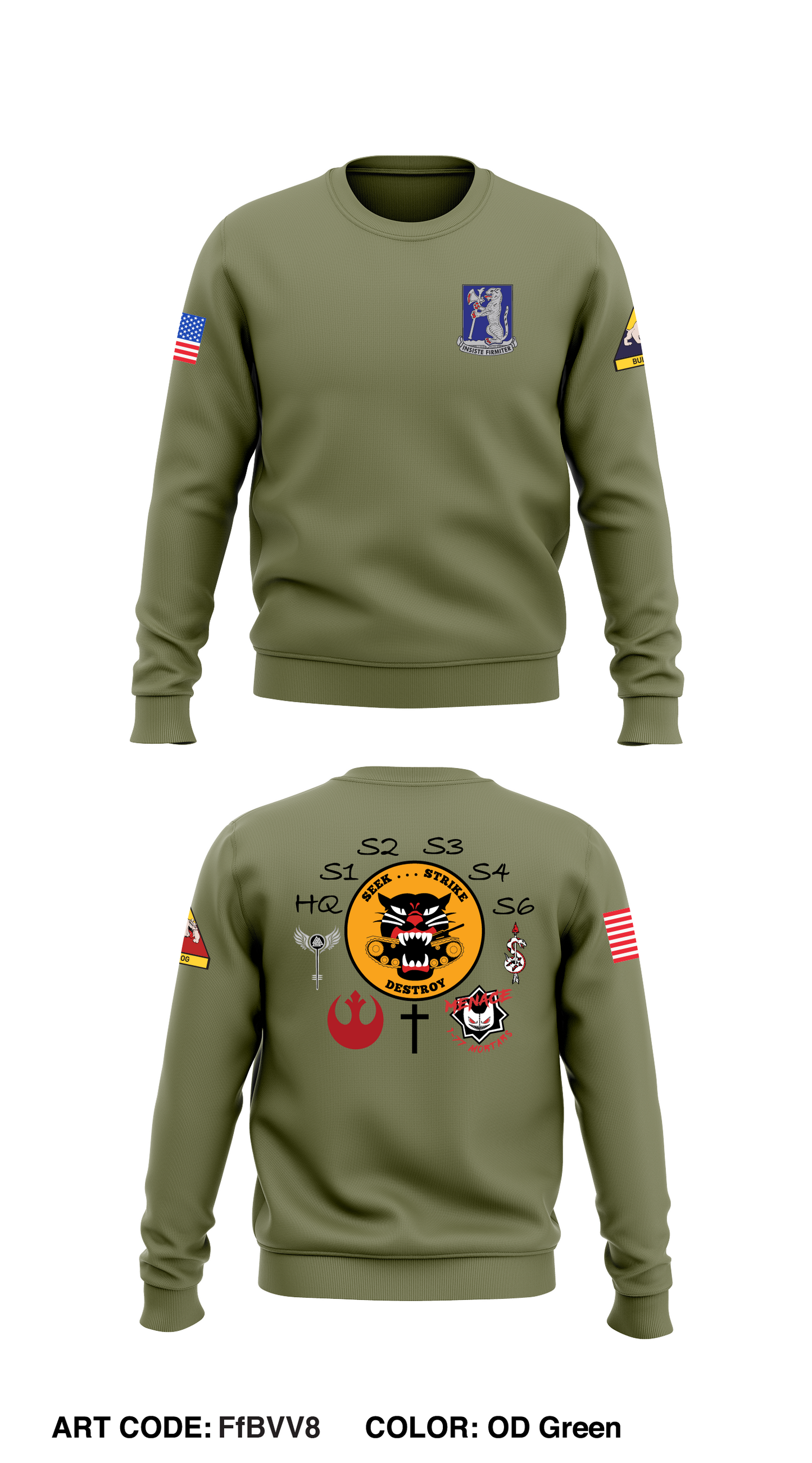 HHC, 1-77 AR Core Men's Crewneck Performance Sweatshirt - FfBVV8