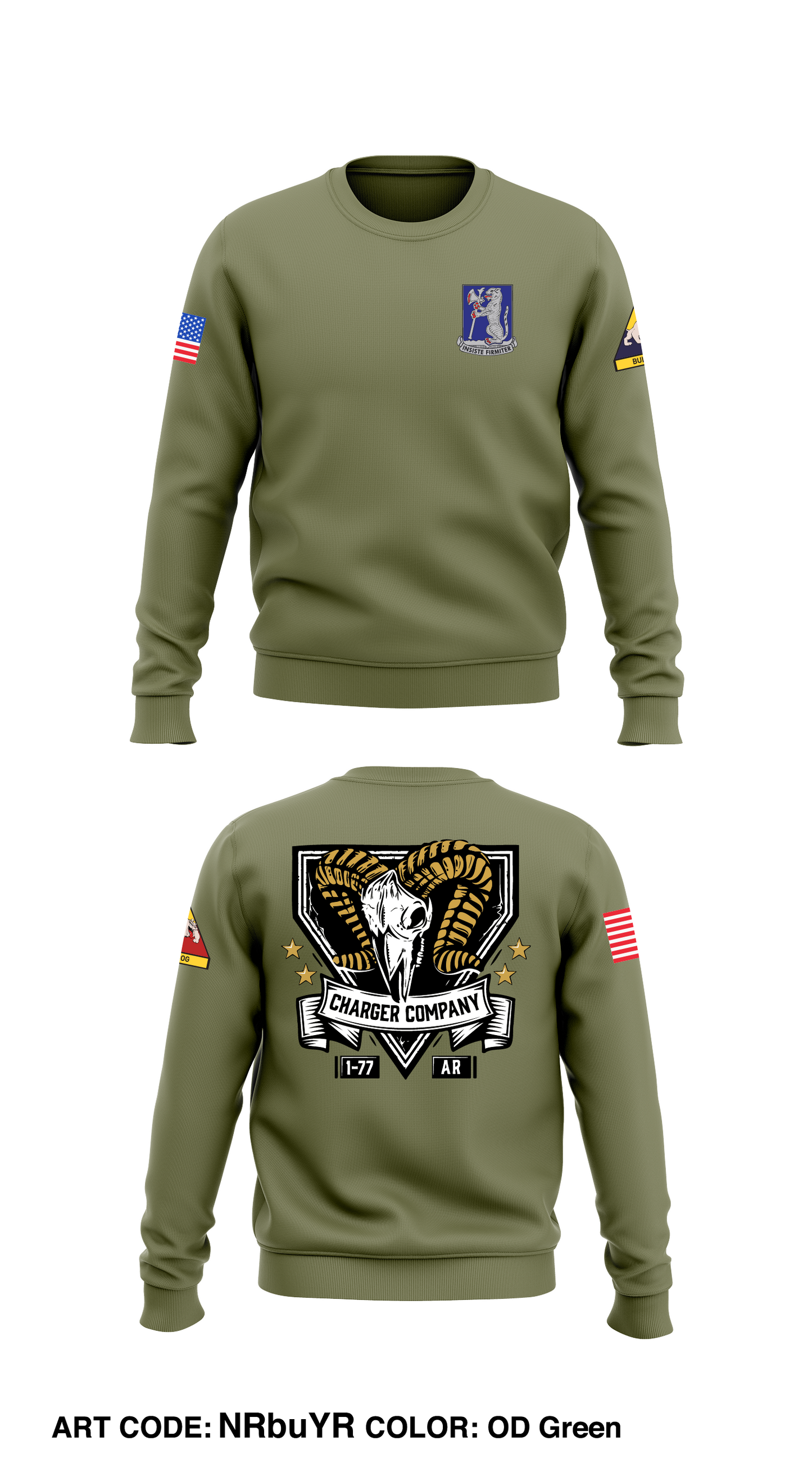 Charger Co, 1-77 AR Core Men's Crewneck Performance Sweatshirt - NRbuYR