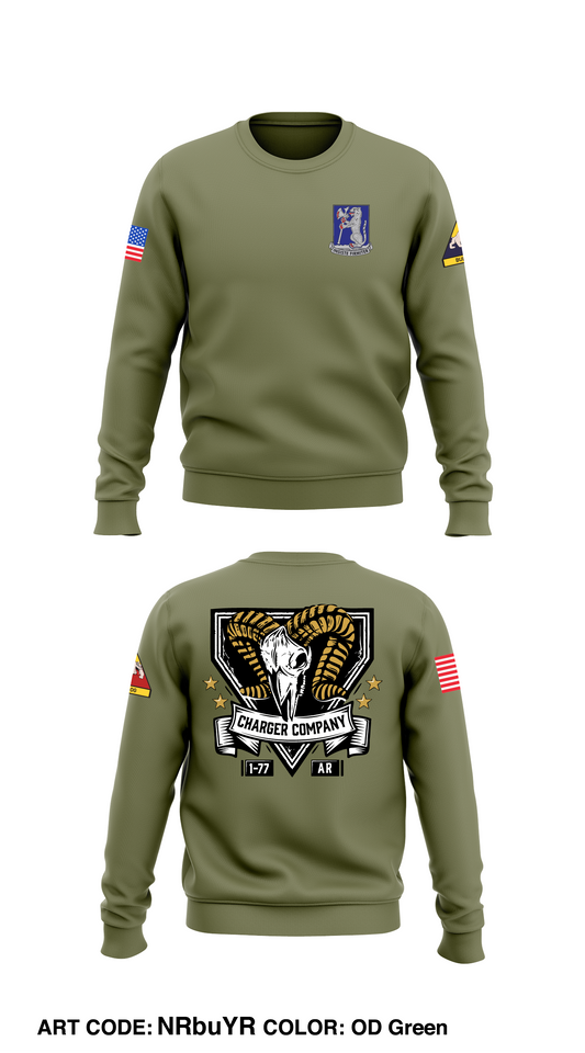 Charger Co, 1-77 AR Core Men's Crewneck Performance Sweatshirt - NRbuYR