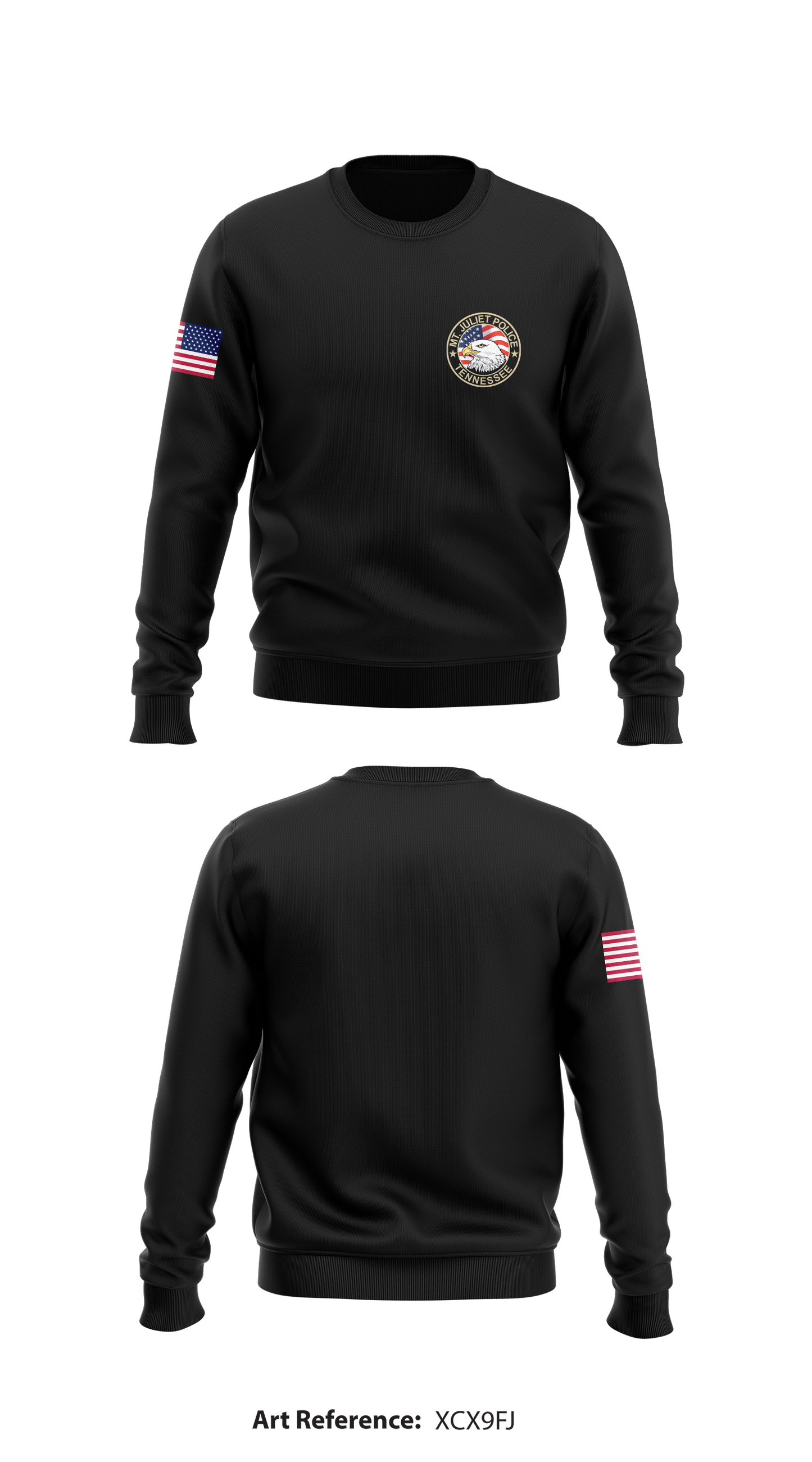 Mt. Juliet Police Department Store 1 Core Men's Crewneck Performance Sweatshirt - xCX9fJ