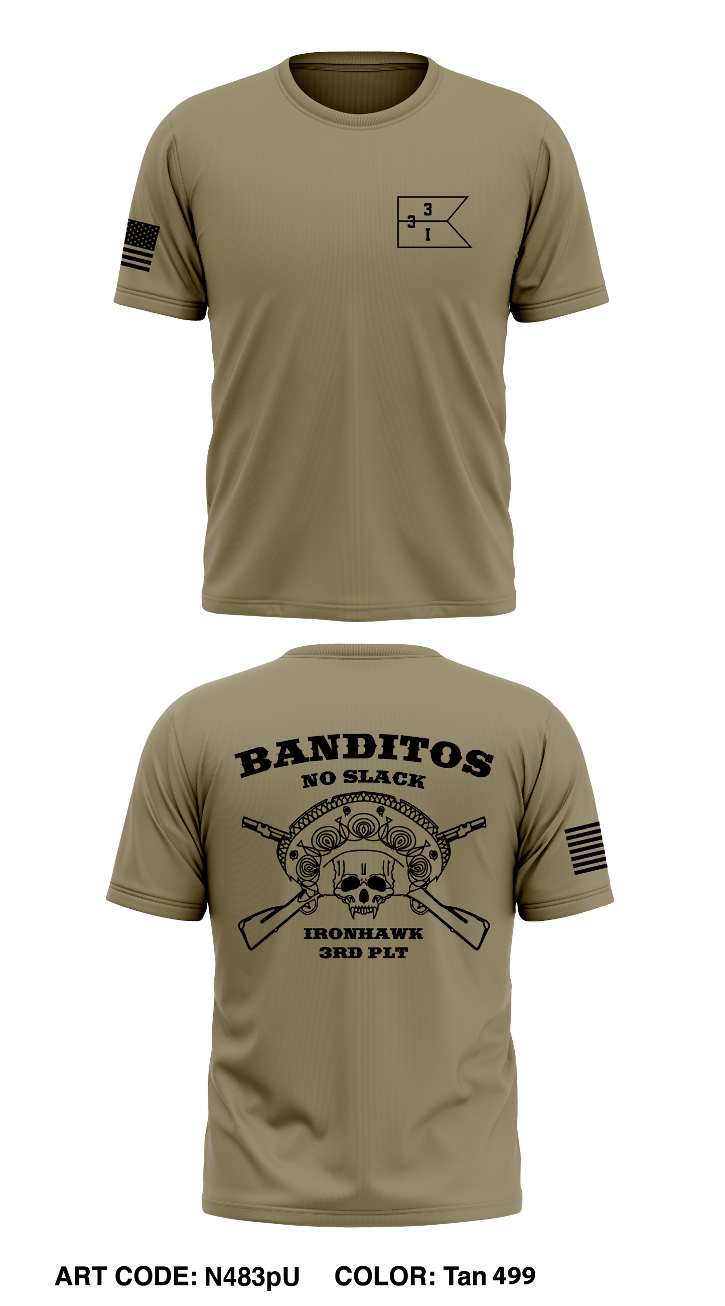 3rd Platoon Ironhawk Troop Core Men's SS Performance Tee - N483pU