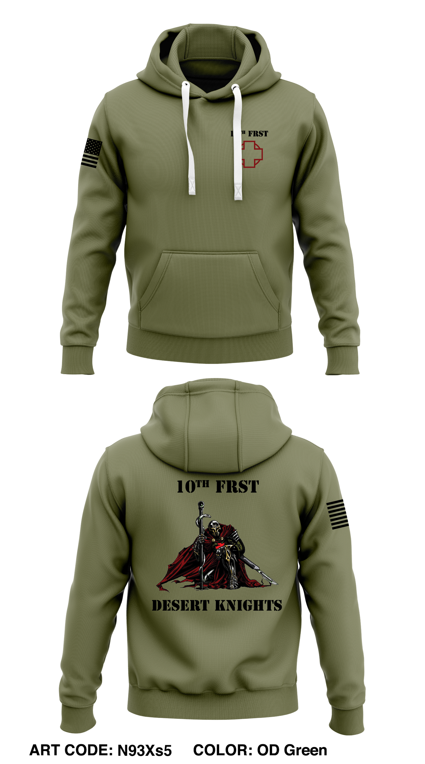 1th FRSD  Core Men's Hooded Performance Sweatshirt - N93Xs5