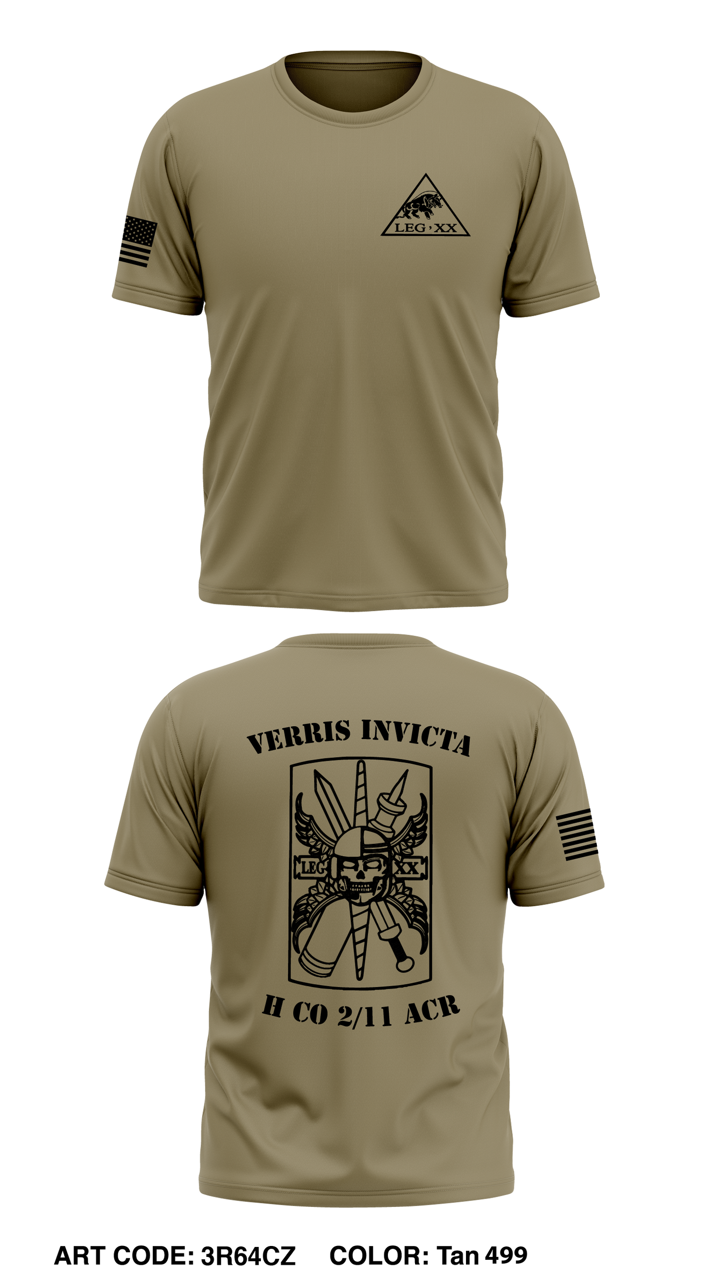 H CO, 2/11 ACR Core Men's SS Performance Tee - 3R64CZ