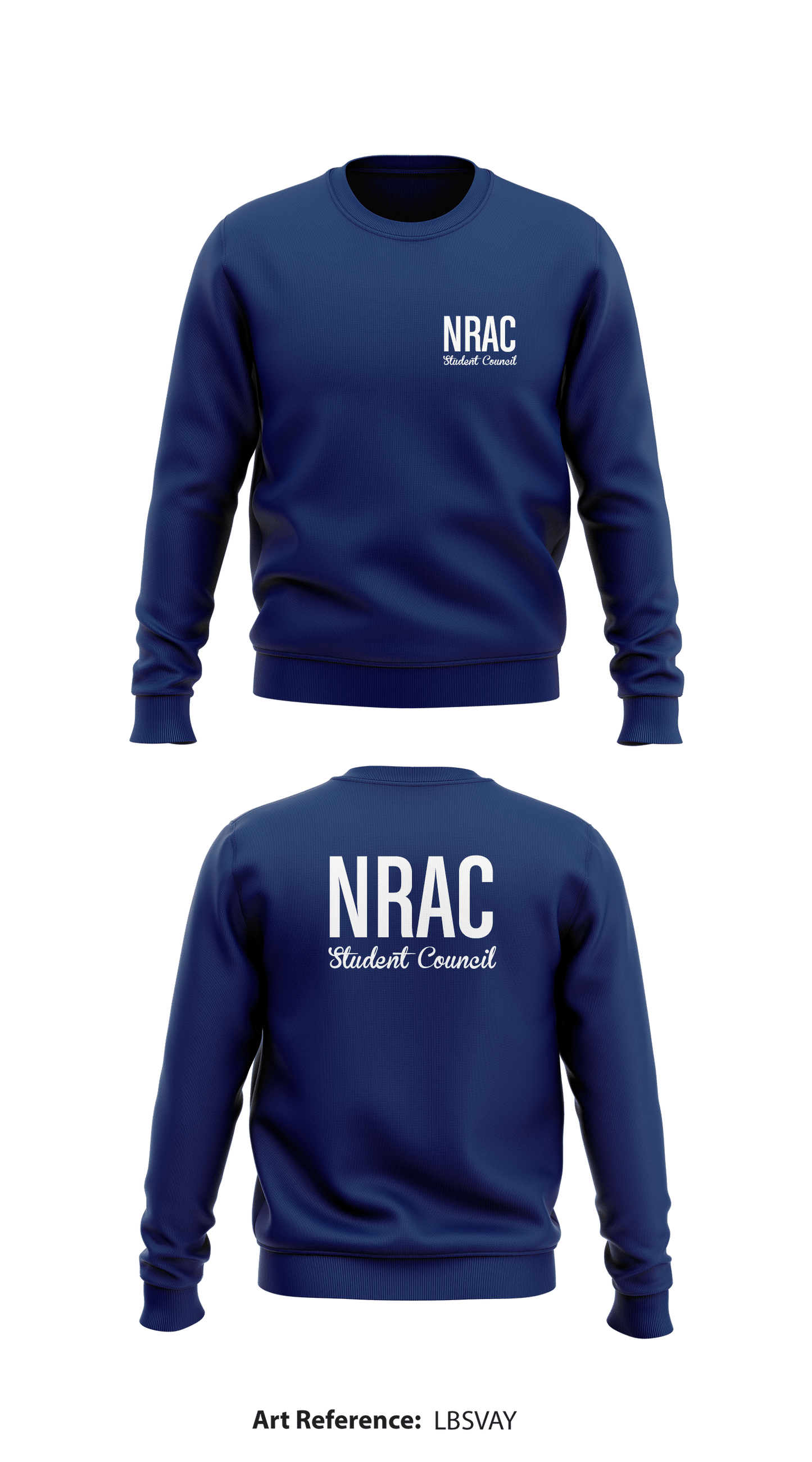 NRAC Student Council Store 1 Core Men's Crewneck Performance Sweatshirt - LbSVay