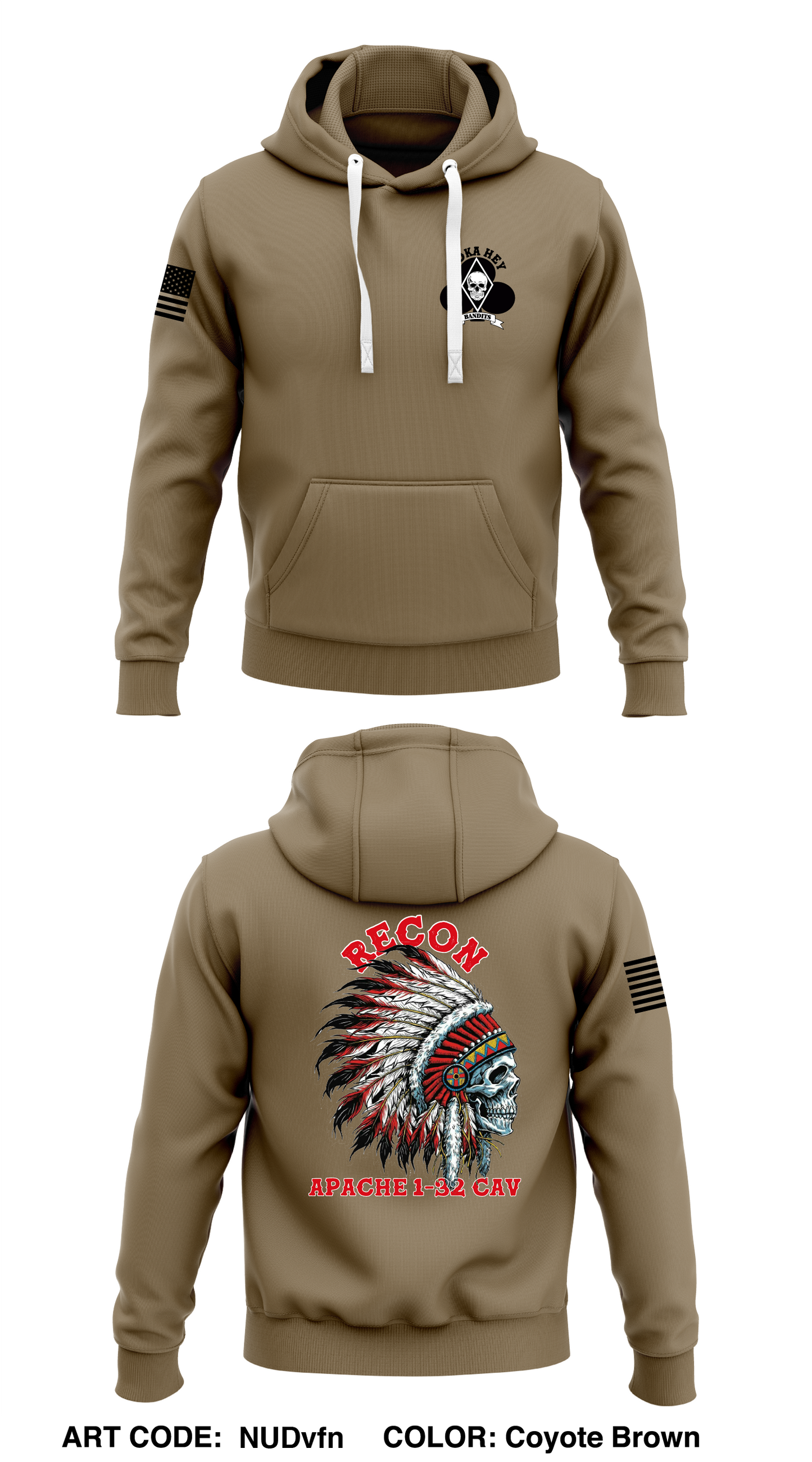 Alpha Troop, 1-32 CAV Store 1  Core Men's Hooded Performance Sweatshirt - NUDvfn