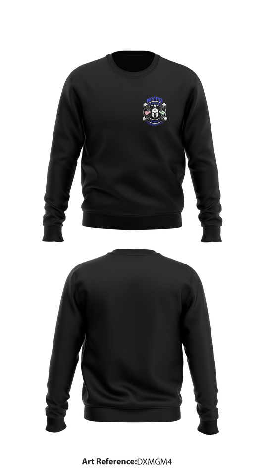 NYPD Powerlifting Core Men's Crewneck Performance Sweatshirt - DXMgm4