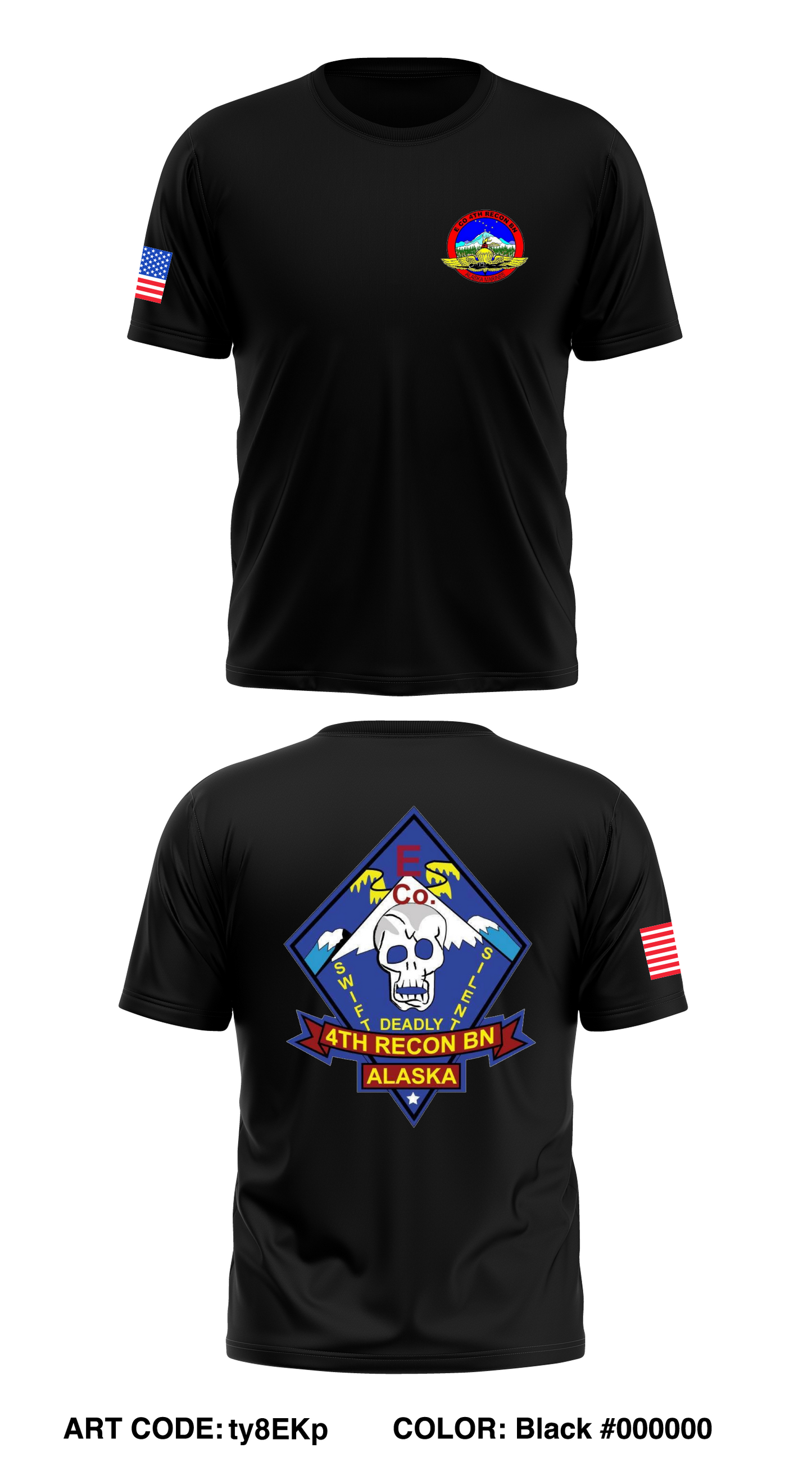 E Co, 4th RECON BN Core Men's SS Performance Tee - ty8EKp