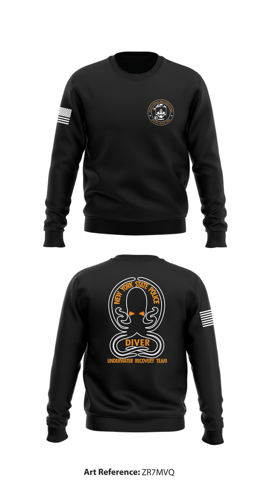 New York State Police Underwater Recovery Team Store 1 Core Men's Crewneck Performance Sweatshirt - ZR7mVq