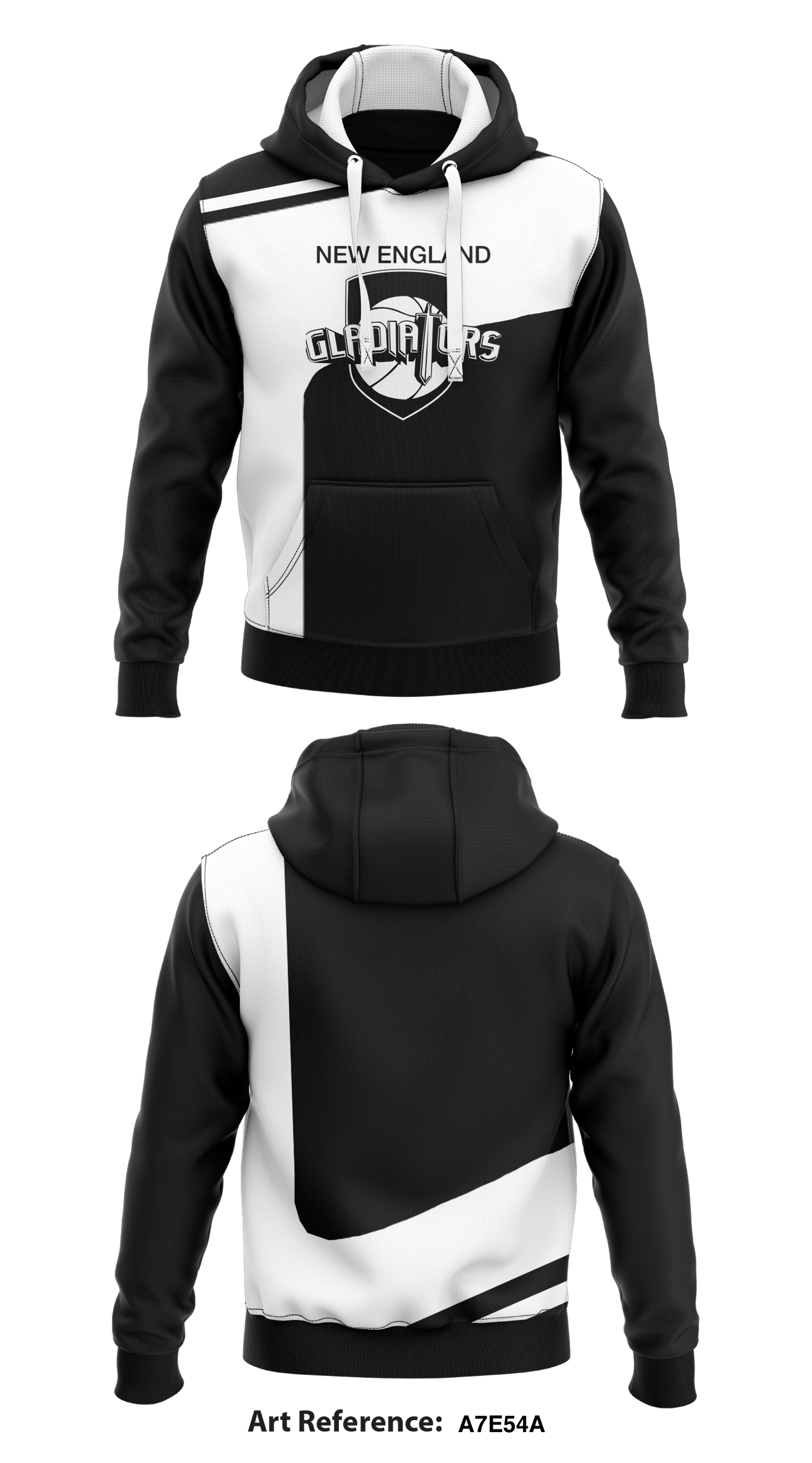 New England Gladiators  Core Men's Hooded Performance Sweatshirt - a7e54A