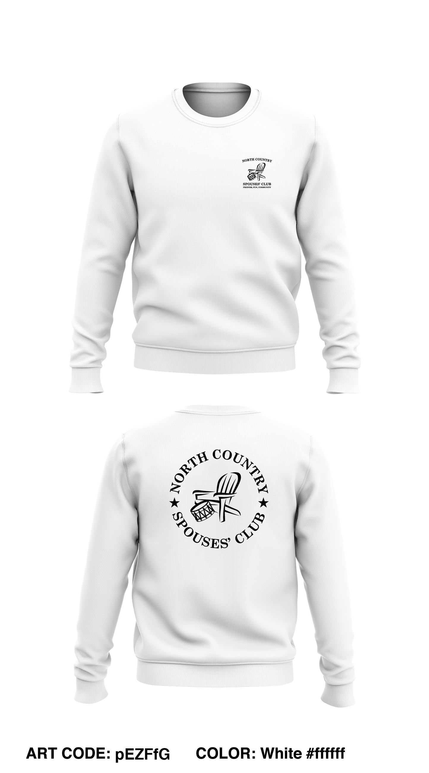 North Country Spouses' Club Store 1 Core Men's Crewneck Performance Sweatshirt - pEZFfG