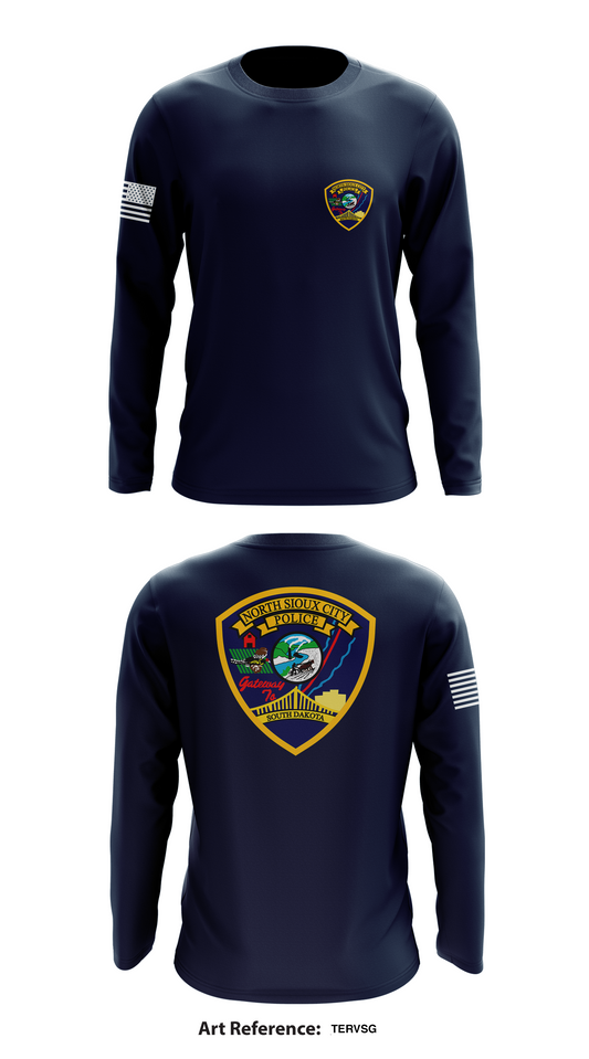 North Sioux City Police Department Store 1 Core Men's LS Performance Tee - tervsG