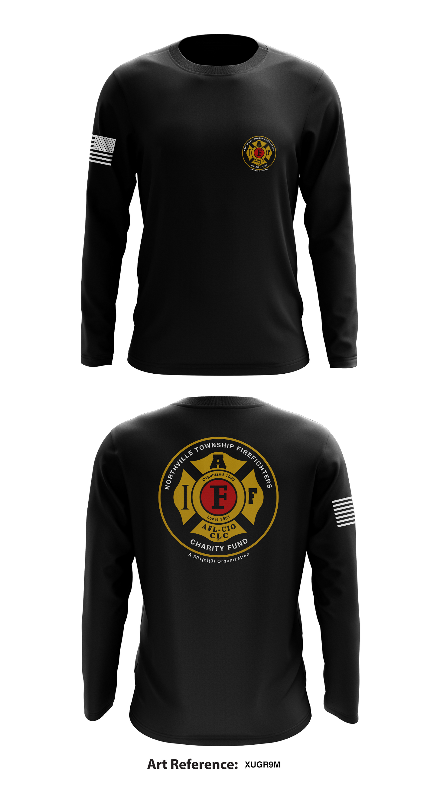 Northville Township Firefighters Charity Fund Core Men's LS Performance Tee - xUgr9M
