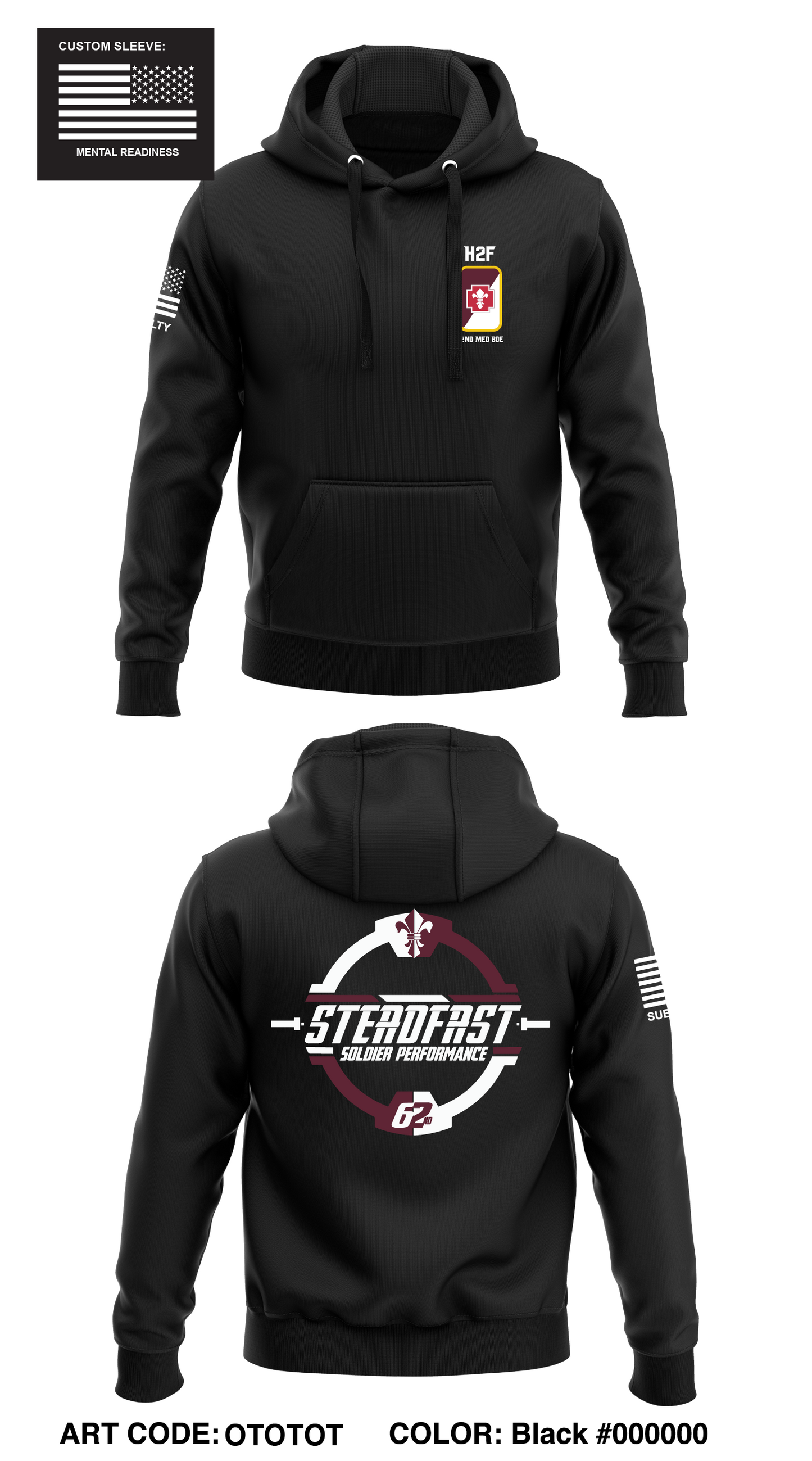 62nd Medical Brigade Store 1  Core Men's Hooded Performance Sweatshirt - OTOTOT