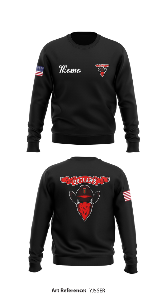 Outlaws Core Men's Crewneck Performance Sweatshirt - q7AgDG