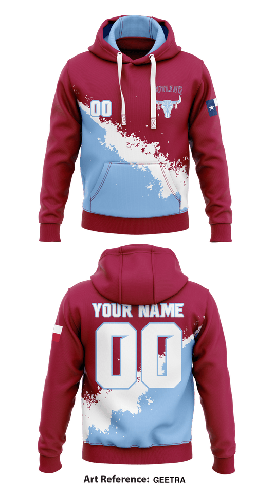 OUTLAWS4  Core Men's Hooded Performance Sweatshirt - GeEtRa