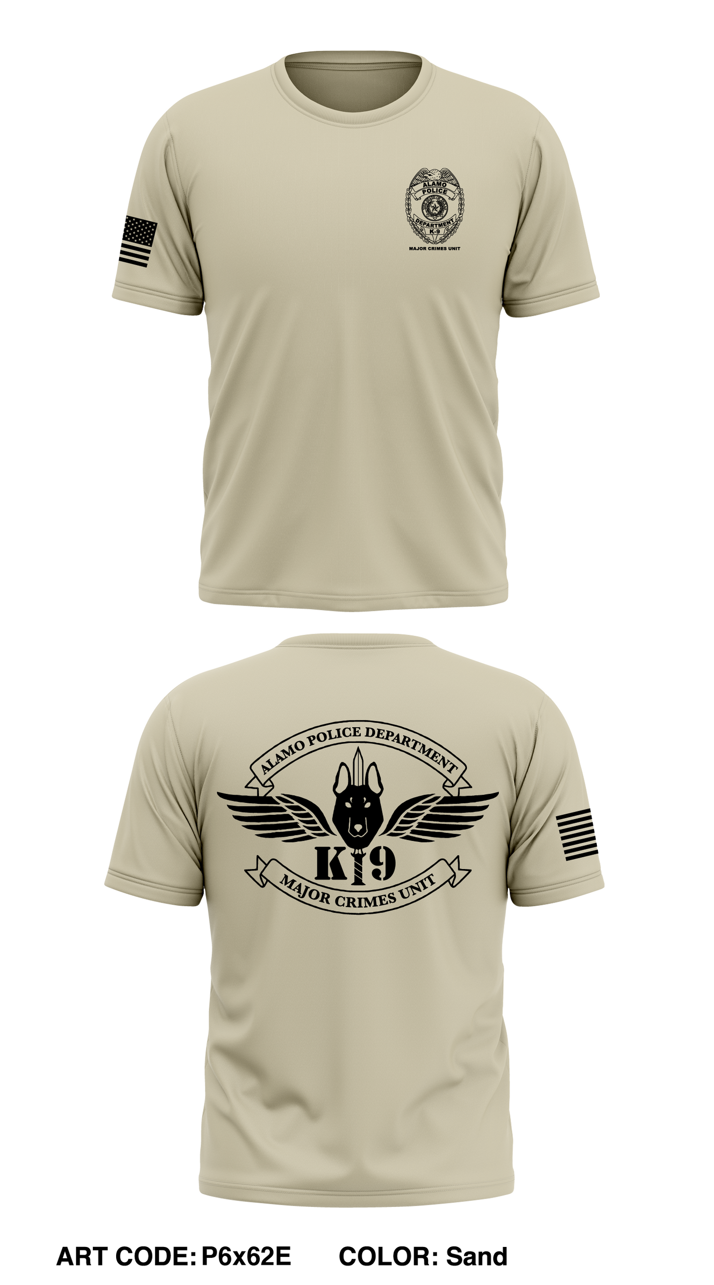 Alamo Police Department Core Men's SS Performance Tee - P6x62E