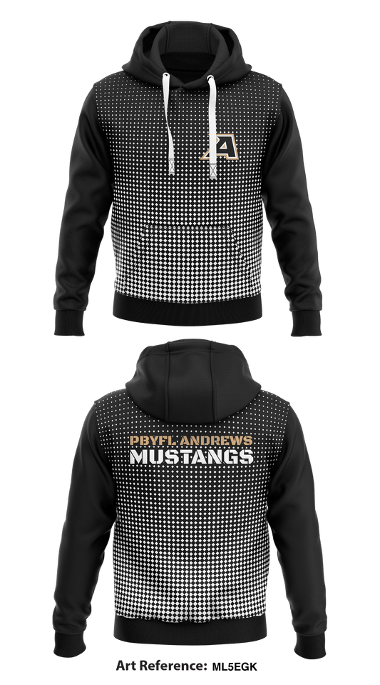 PBYFL Andrews Mustangs Store 2 Core Men's Hooded Performance Sweatshirt - mL5eGk