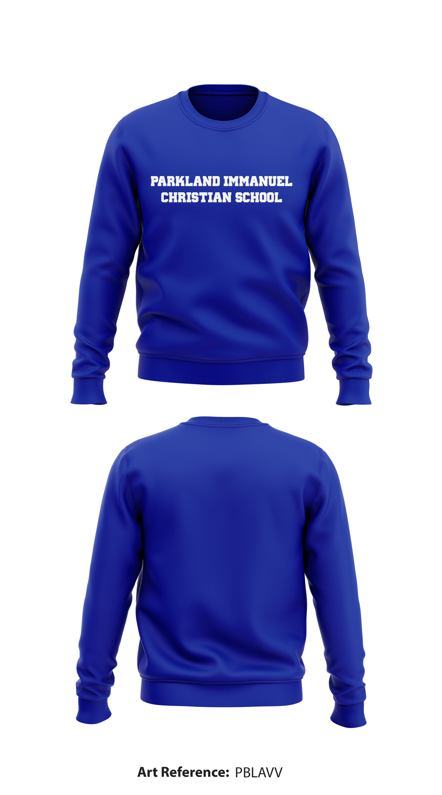 Parkland Immanuel Christian School Store 1 Core Men's Crewneck Performance Sweatshirt - PBLAvv