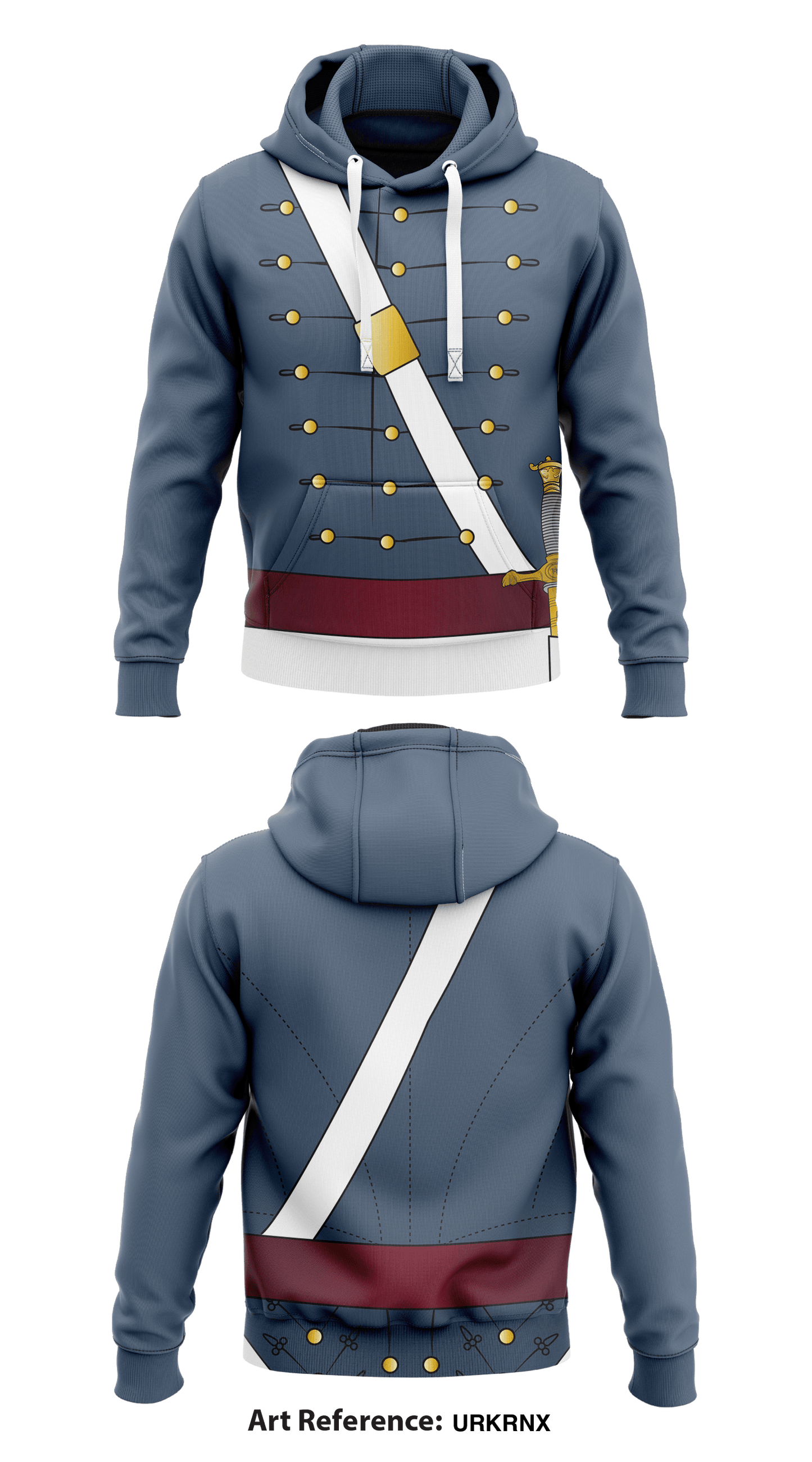 Full Dress  - Limited Edition Core Men's Hooded Performance Sweatshirt - URKRNX