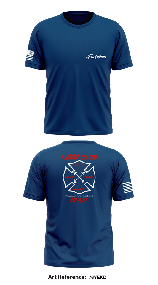 Pasadena Fire Station 5 Store 1 Core Men's SS Performance Tee - 76YekD