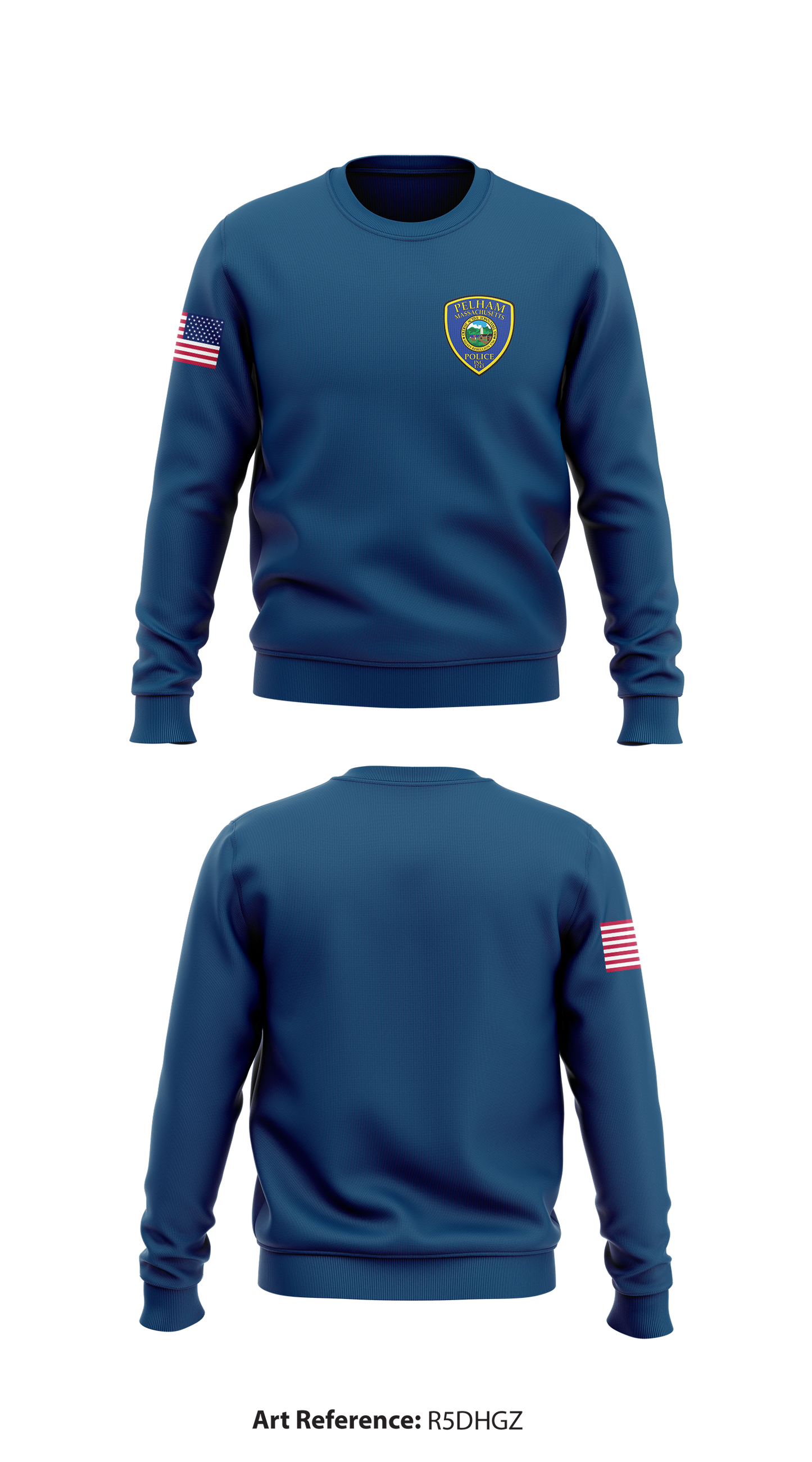 Pelham Police Department, Pelham Massachusetts  Store 1 Core Men's Crewneck Performance Sweatshirt - R5DhGZ