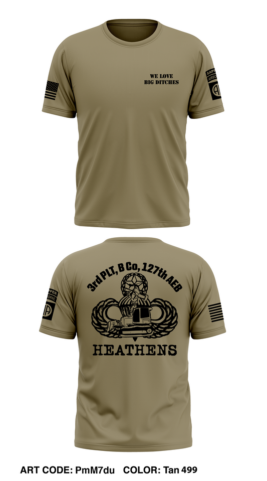 Heathens 127th AEB Core Men's SS Performance Tee - PmM7du