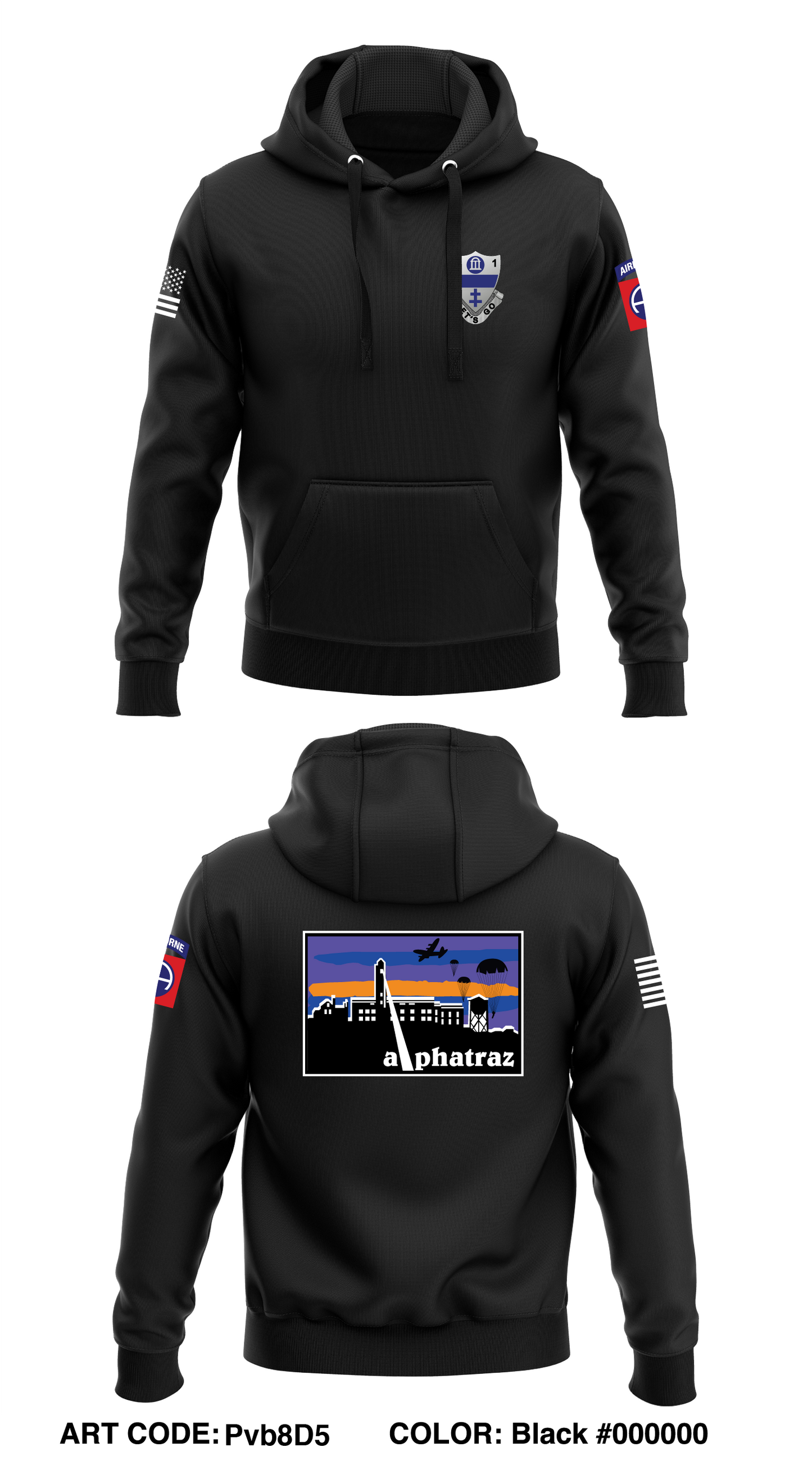 A CO, 1st BN, 325th AIR  Core Men's Hooded Performance Sweatshirt - Pvb8D5