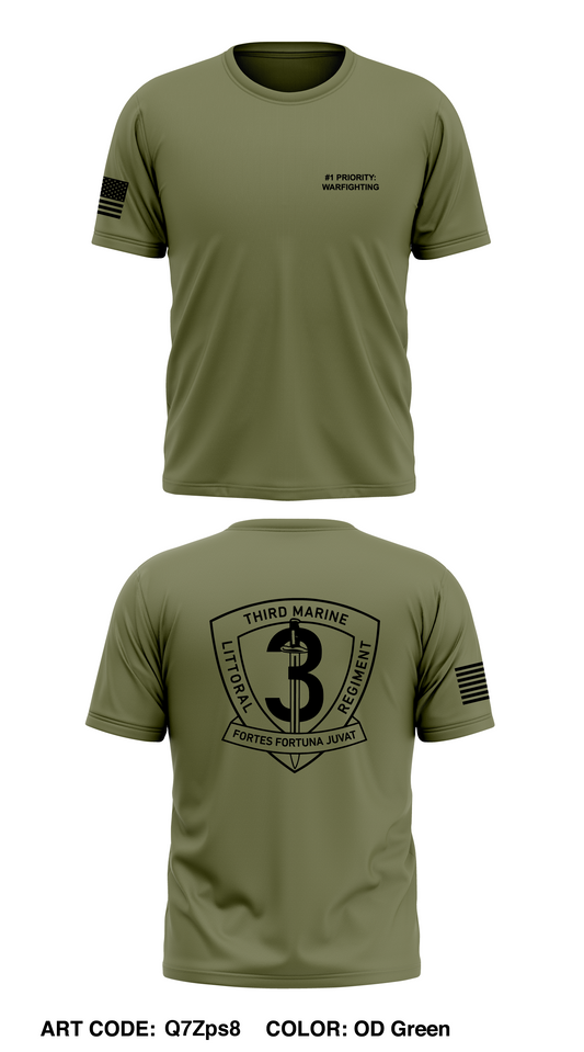 3D Marine Littoral Regiment Core Men's SS Performance Tee - Q7Zps8
