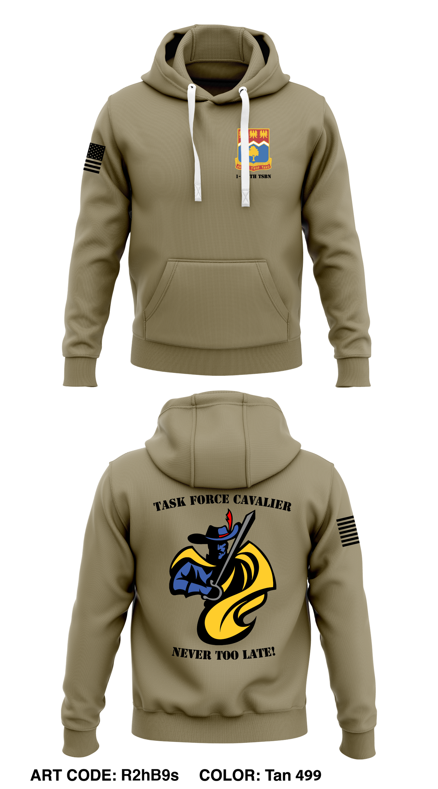 1-311TH TSBN TASK FORCE CAVALIER  Core Men's Hooded Performance Sweatshirt - R2hB9s