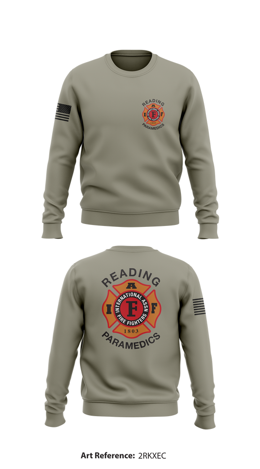 Reading Fire Department Paramedics Store 1 Core Men's Crewneck Performance Sweatshirt - 2rKxeC