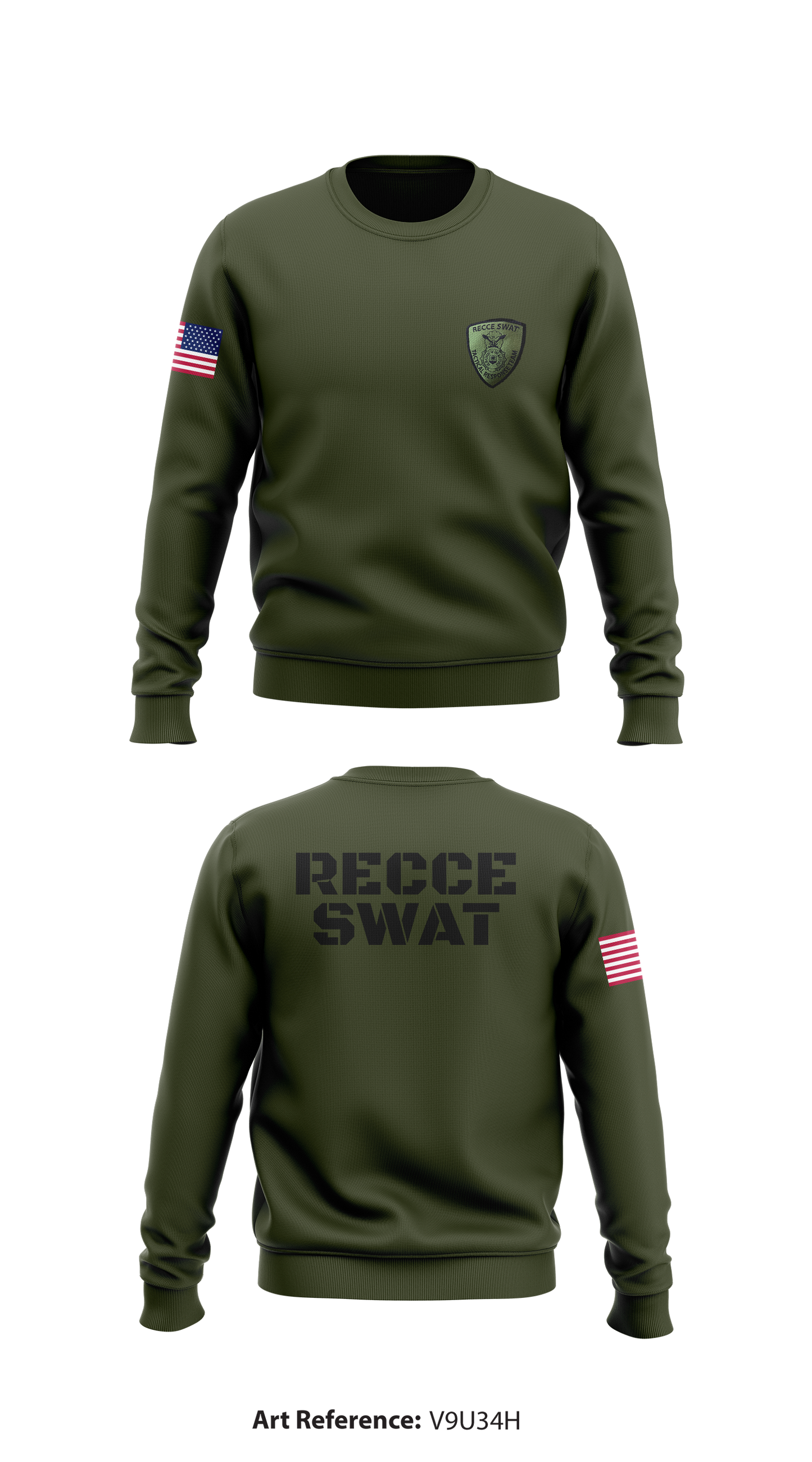 Recce Swat Store 1 Core Men's Crewneck Performance Sweatshirt - v9U34h