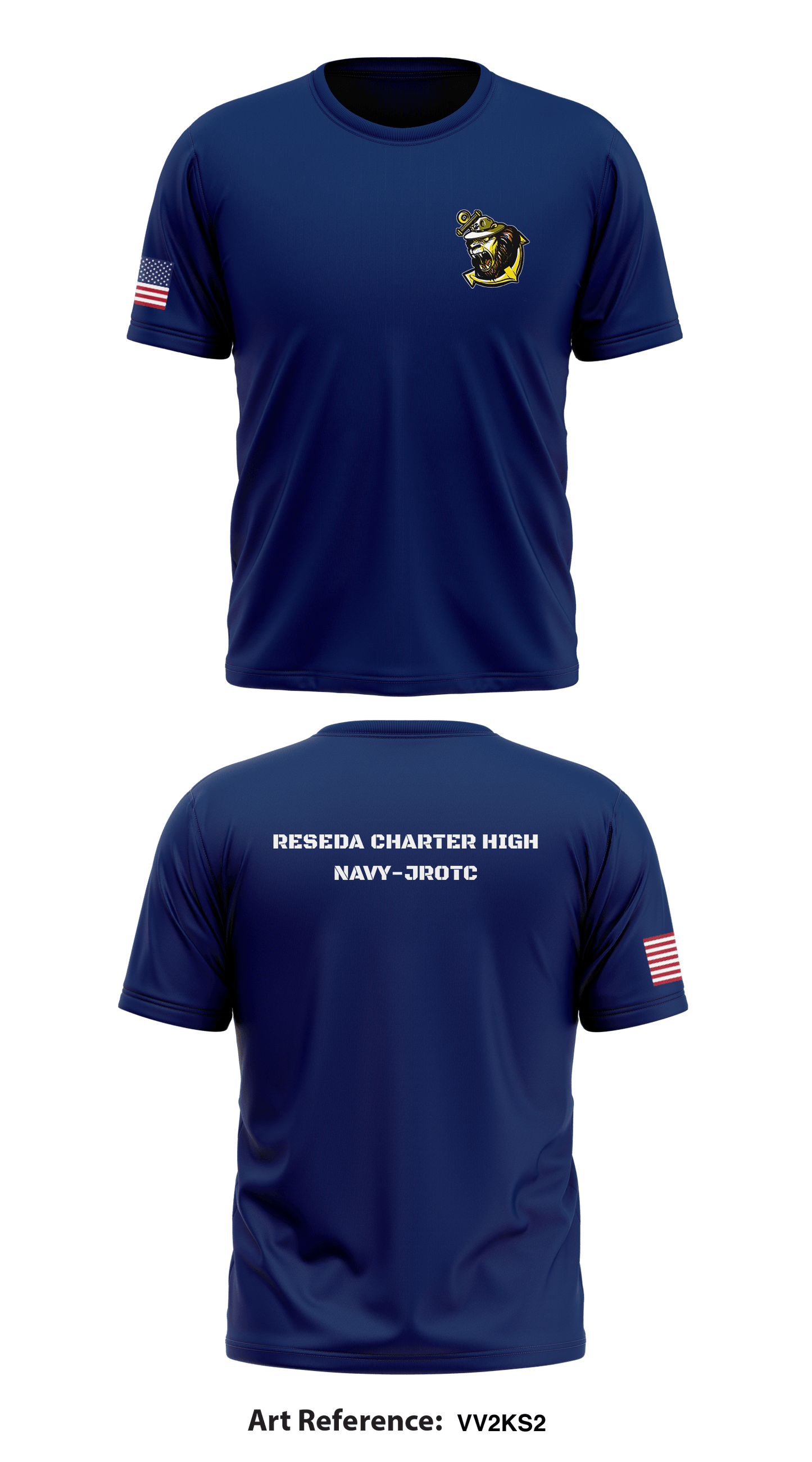 Reseda Charter High Navy-JROTC Store 1 Core Men's SS Performance Tee - vv2KS2