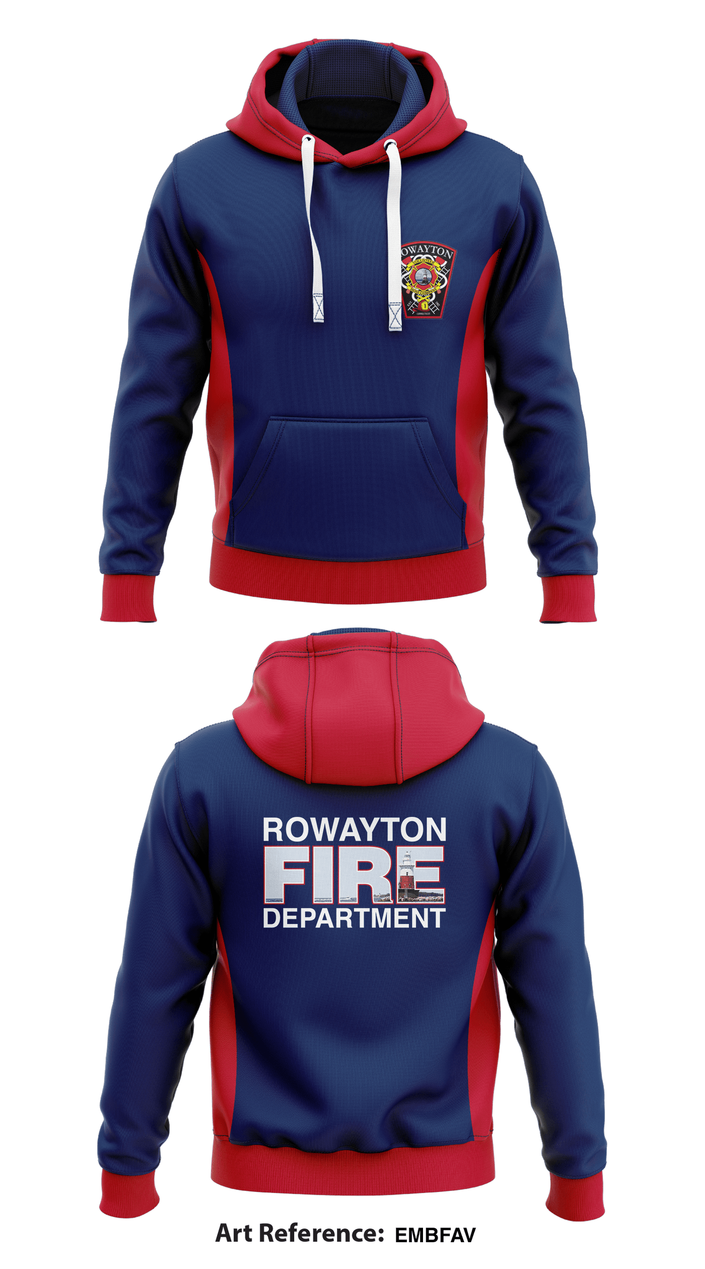 Rowayton Fire Store 1 Core Men's Hooded Performance Sweatshirt - embFAV