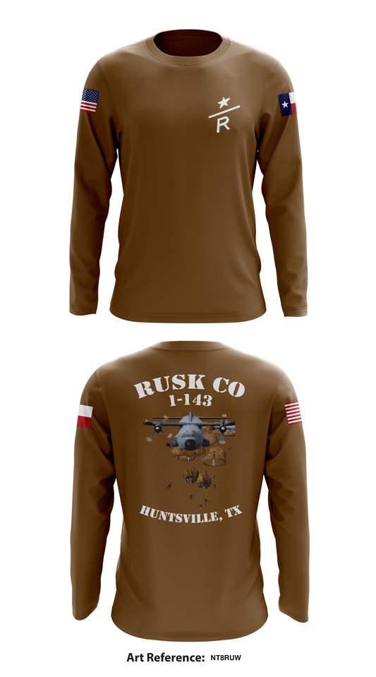 Rusk Company 1-143 Store 1  Core Men's LS Performance Tee - nT8ruw