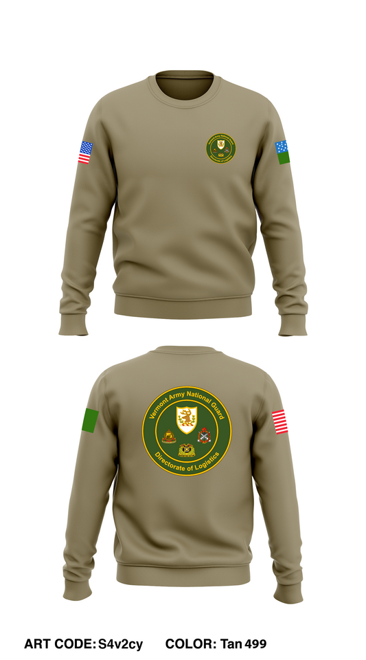 Vermont ARNG G4 Core Men's Crewneck Performance Sweatshirt - S4v2cy