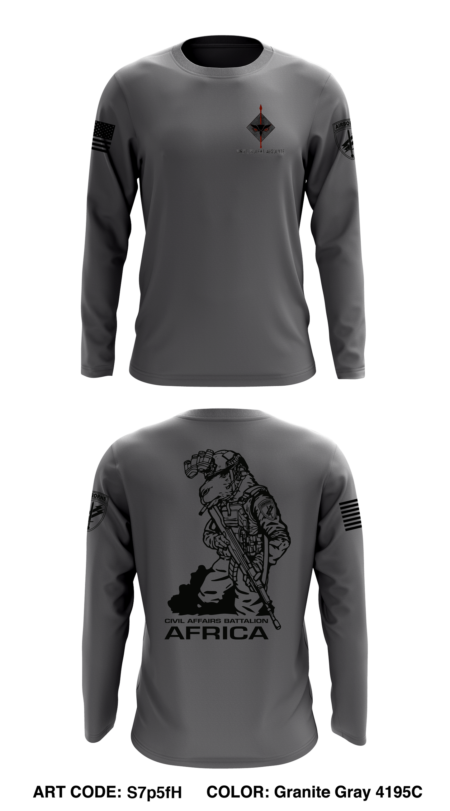 HQ (-) 411th Civil Affairs Battalion Core Men's LS Performance Tee - S7p5fH