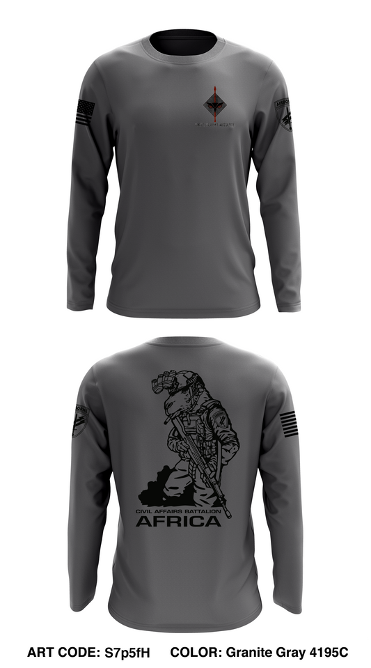 HQ (-) 411th Civil Affairs Battalion Core Men's LS Performance Tee - S7p5fH