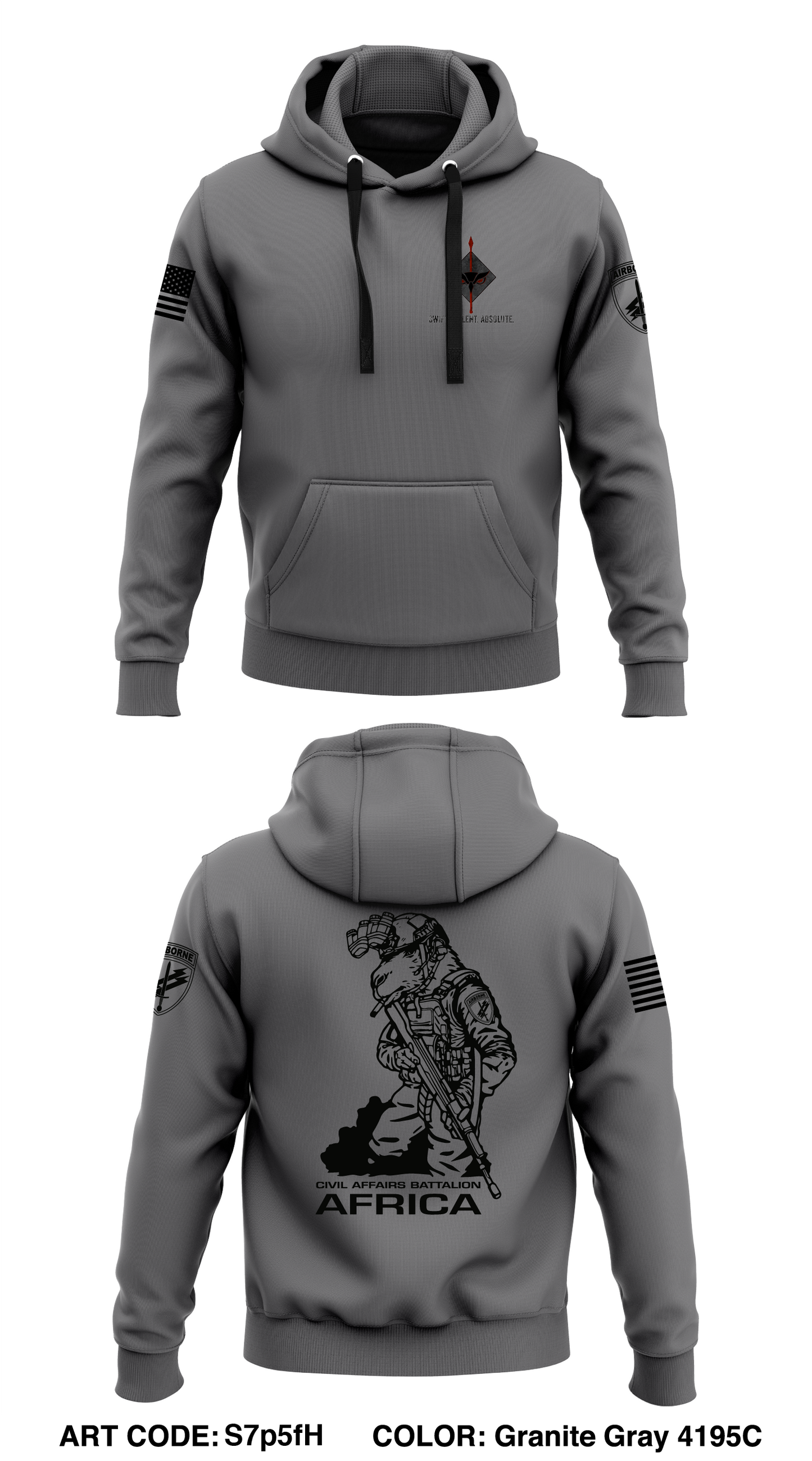 HQ (-) 411th Civil Affairs Battalion  Core Men's Hooded Performance Sweatshirt - S7p5fH
