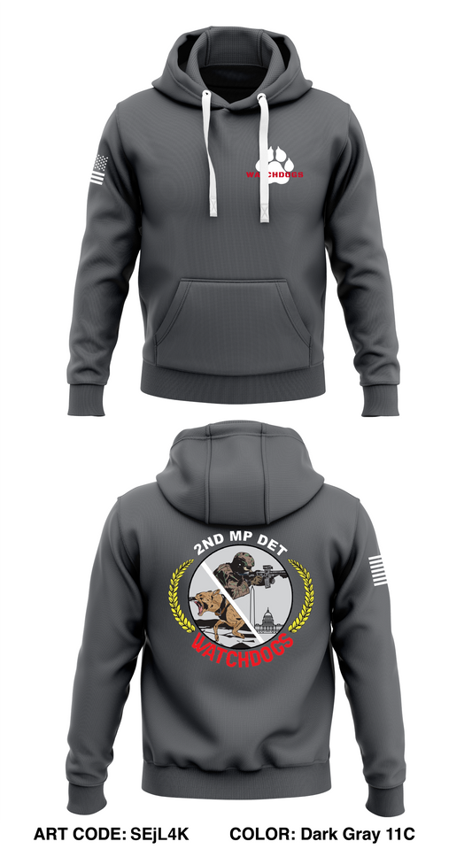 2nd MP Det  Core Men's Hooded Performance Sweatshirt - SEjL4K