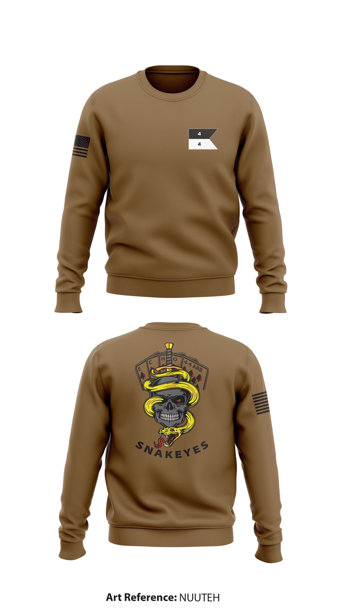 SNAKEYES Store 1 Core Men's Crewneck Performance Sweatshirt - nuuTEH