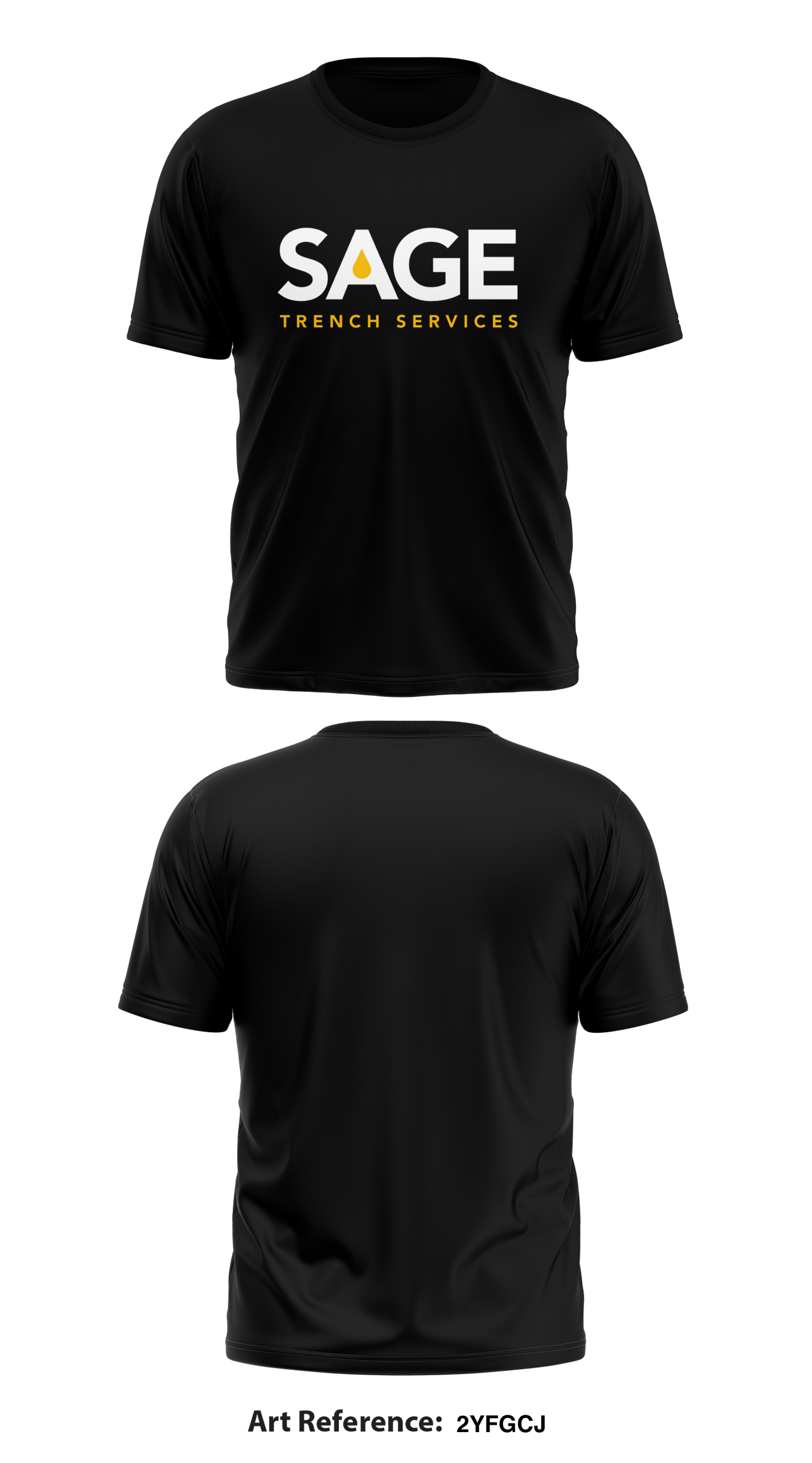 Sage Trench Services Store 1 Core Men's SS Performance Tee - 2YfGCj