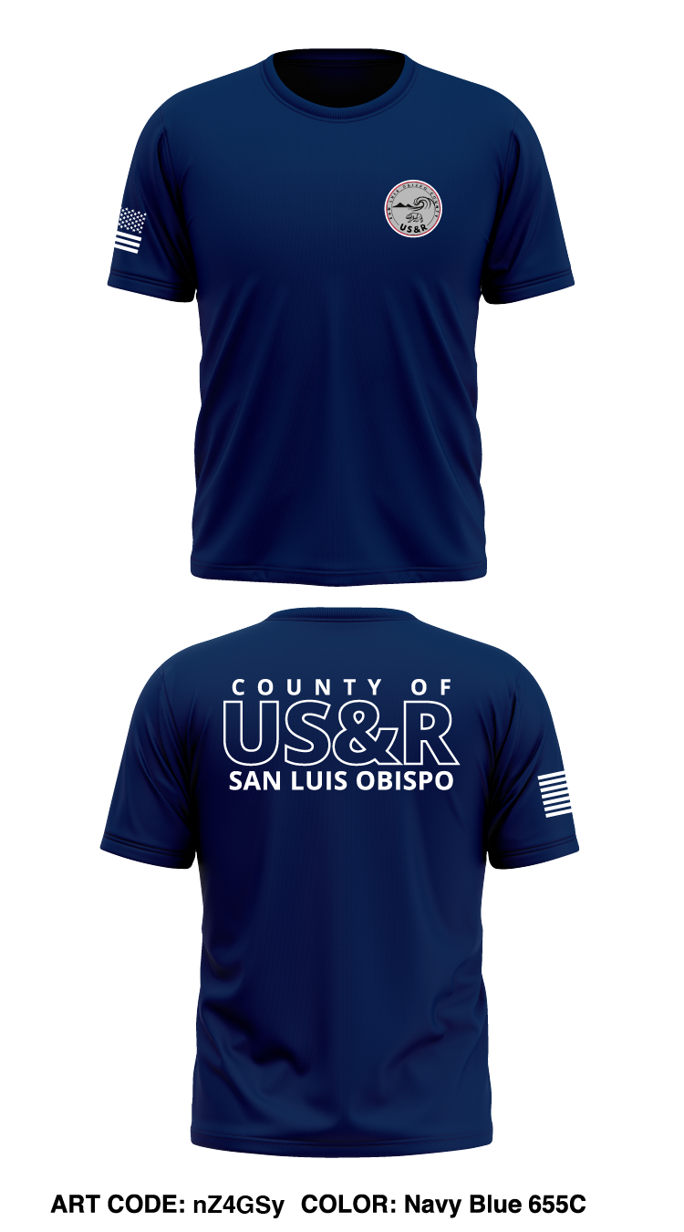 San Luis Obispo County US&R Store 1 Core Men's SS Performance Tee - nZ4GSy