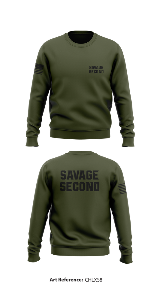 Savage Second Store 1 Core Men's Crewneck Performance Sweatshirt - chLXs8