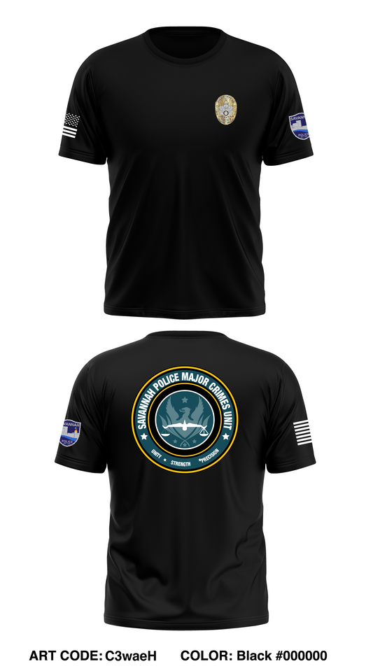 Savannah Police Department Store 1 Core Men's SS Performance Tee - C3waeH