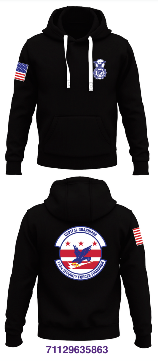 113th Security Forces Squadron Store 1  Core Men's Hooded Performance Sweatshirt - 71129635863